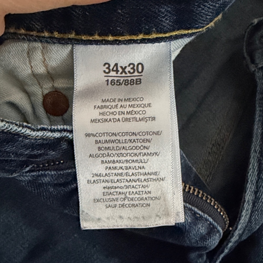Hampton Relaxed Straight Polo Ralph Lauren Darker Denim Jeans - 34x30 - Picture 4 of 6